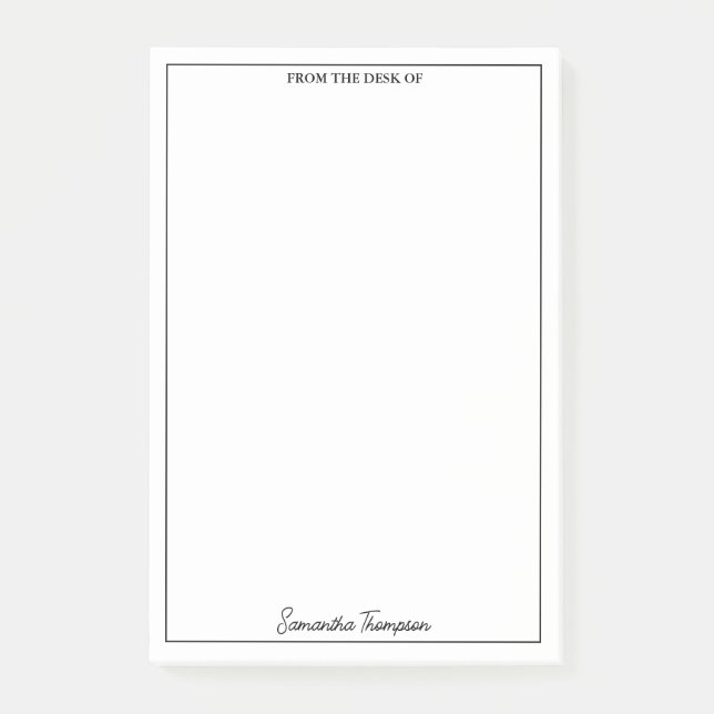 Notas Post-it® De La Oficina De Nombres Personalizados (Anverso)