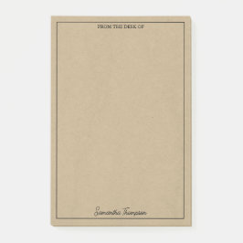 Notas Post-it® De La Oficina Del Personalizado Stationery Kraft