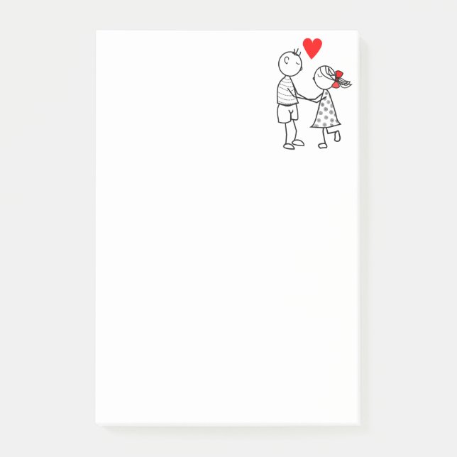 Notas Post-it® de la pareja de amor - Personalizab (Anverso)