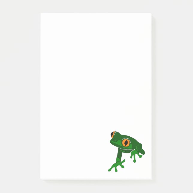 Notas post-it de la rana verde (Anverso)