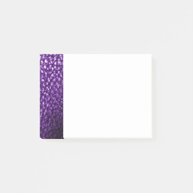 Notas Post-it® de Multi Purple Faux de cuero (Anverso)