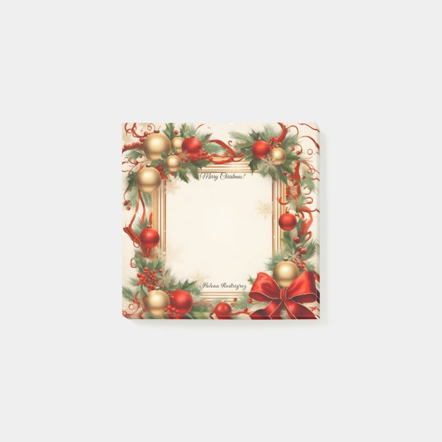 Notas Post-it de navidades y vacaciones (Anverso)