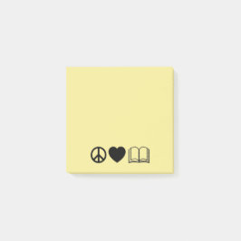 Notas Post-it de Peace, Love & Books