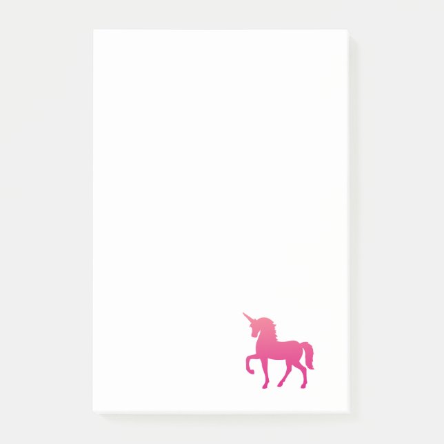 Notas Post-it de Pink Unicorn (Anverso)