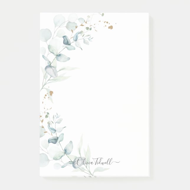 Notas post-it de PixDezines H2 Rustic Eucalyptus (Anverso)