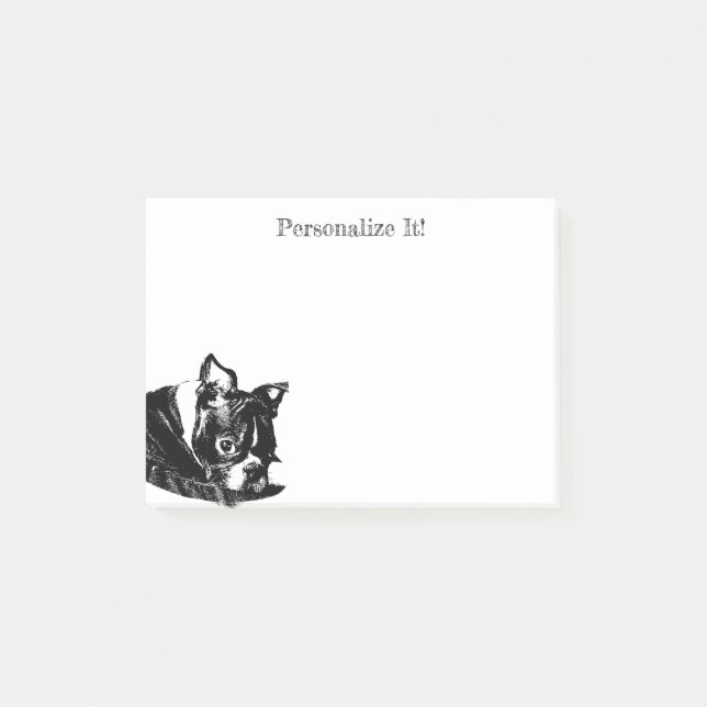 Notas post-it de porras de Boston Terrier Personal (Anverso)