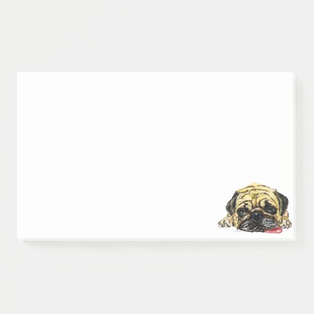 Notas Post-it® de Pug Dog (Anverso)