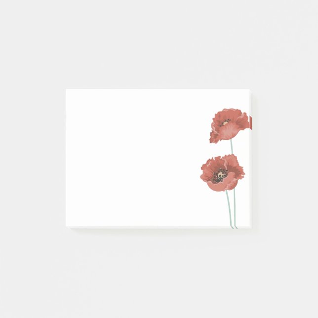 Notas Post-It de Red Peonies (Anverso)