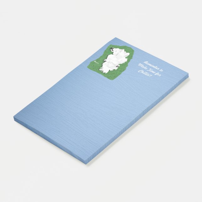 Notas Post-It® de relajación con muestreo, 4" x 6" (En perspectiva)