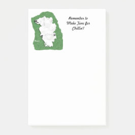 Notas Post-It® de relajación samoyed, 4" x 6"