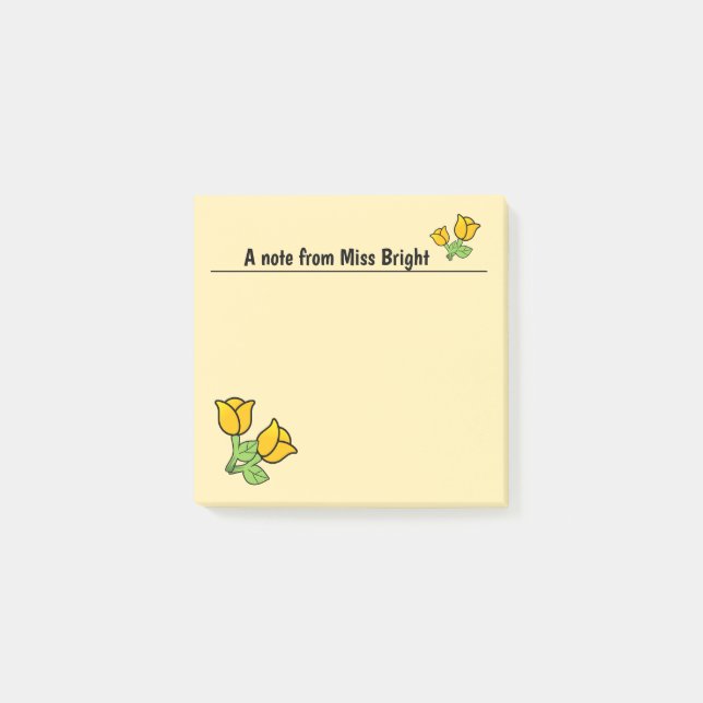 Notas Post-It de Rosas naranjas (Anverso)