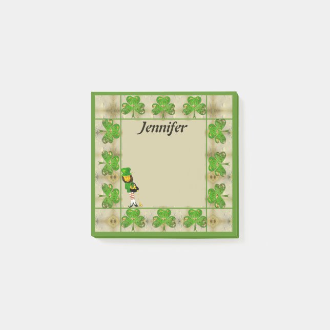 Notas Post-it de Shamrock Leprechaun (Anverso)
