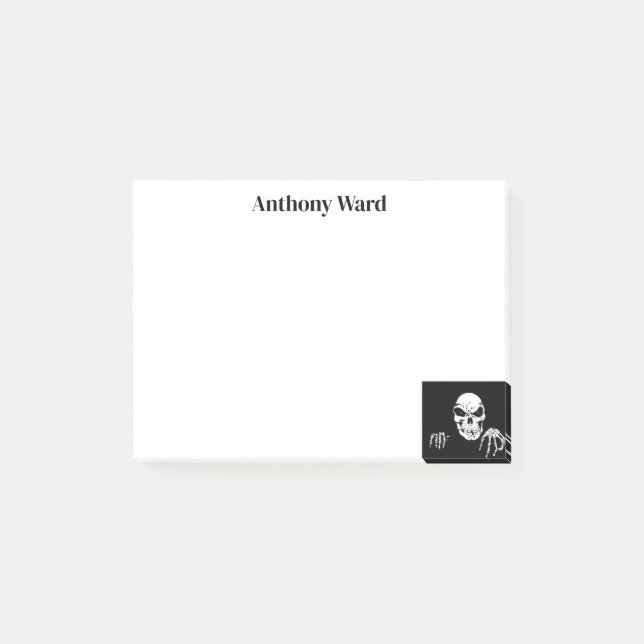 Notas post-it de Skeleton personalizadas Spooky (Anverso)