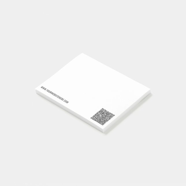 Notas Post-it® de texto personalizado con código Q (En perspectiva)