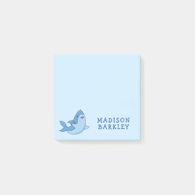 Notas Post-It de Tiburón Cute Kids (Anverso)