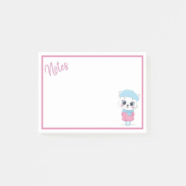 Notas Post-It de White Winter Kitten (Anverso)