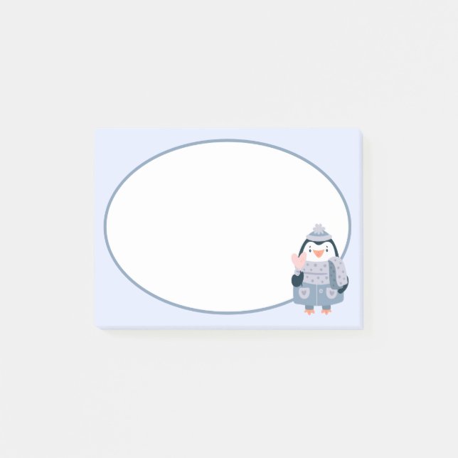 Notas post-it de Winter Penguin (Anverso)