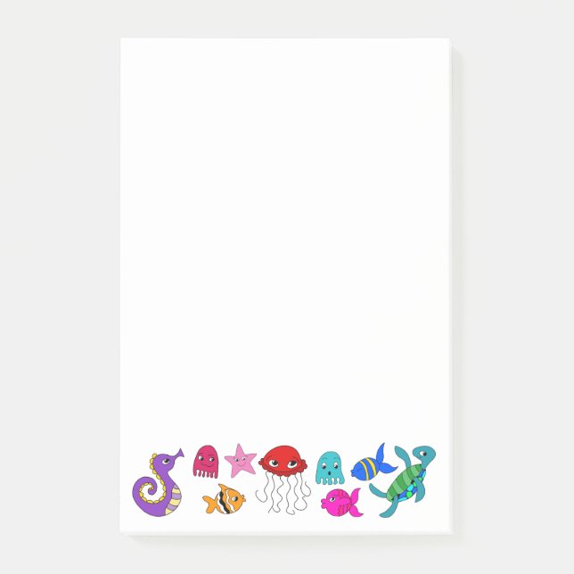 Notas Post-it® Debajo del mar (Anverso)