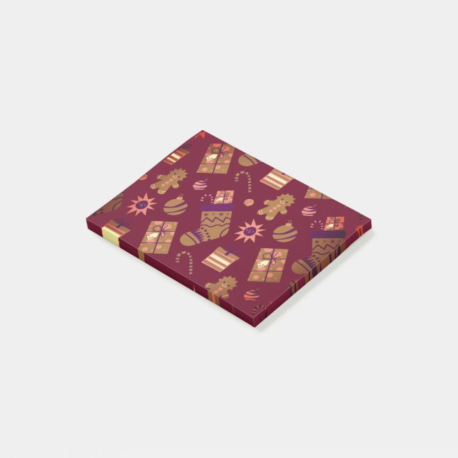 Notas Post-it® Decoración de árbol de Navidad - vacaciones de inv (En perspectiva)