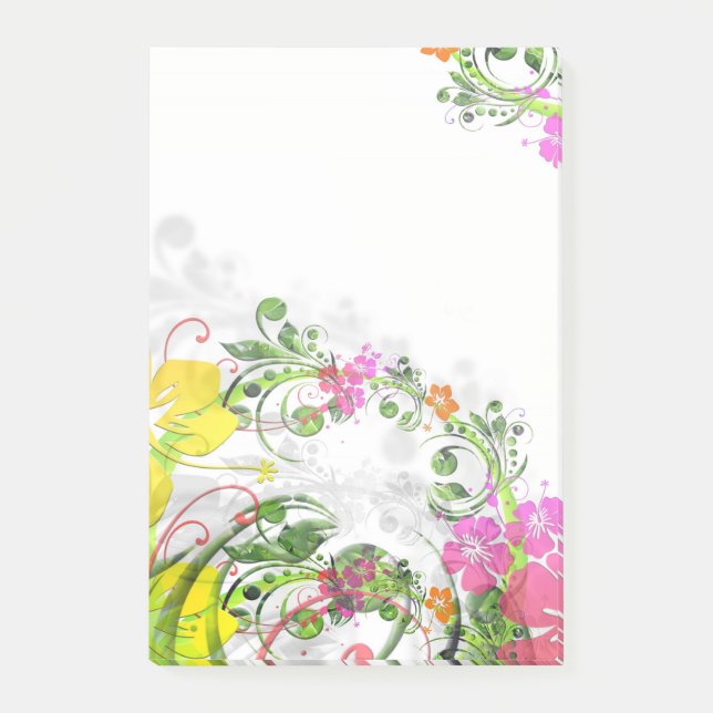Notas Post-it® Decoración de flores 37 (Anverso)