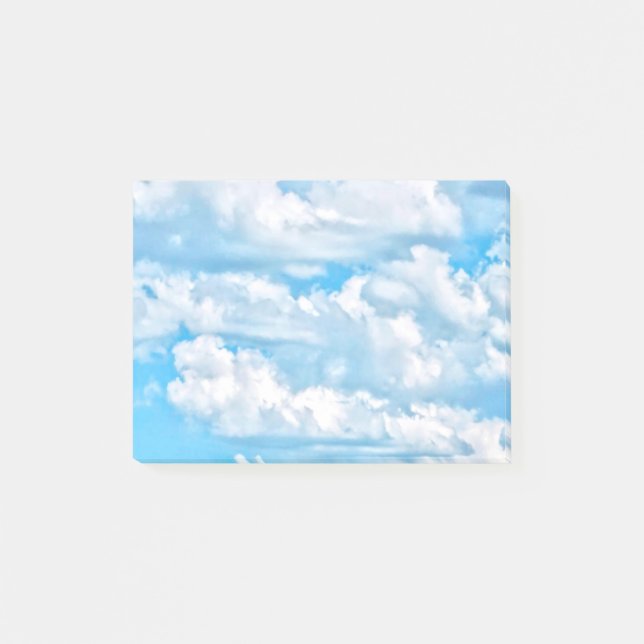 Notas Post-it® Decoración feliz bailando con nubes soleadas (Anverso)