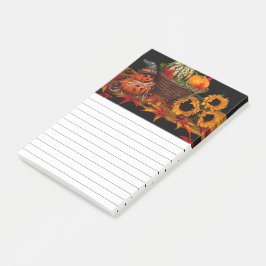 Notas Post-it® Decoración floral otoñal