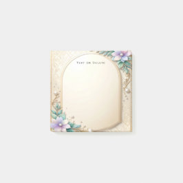 Notas Post-it® Decorative Floral Frame with Pearls Post it Notes