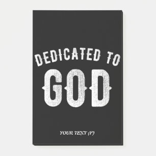 NOTAS POST-IT® DEDICADO A DIOS PERSONALIZABLE GUAY TEXTO BLANCO