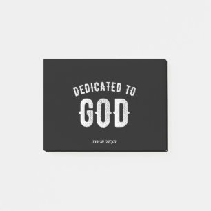 NOTAS POST-IT® DEDICADO A DIOS PERSONALIZABLE GUAY TEXTO BLANCO