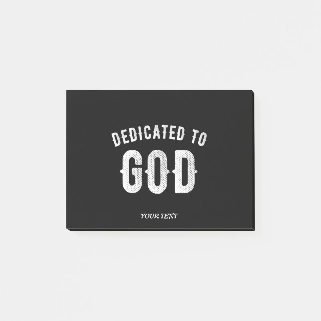 NOTAS POST-IT® DEDICADO A DIOS PERSONALIZABLE GUAY TEXTO BLANCO (Anverso)