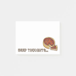 Notas Post-it® Deep (Dish) Thoughts ChicagoPepperoni Pizza Pie