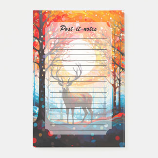 Notas Post-it® Deer silvestre contemporáneo
