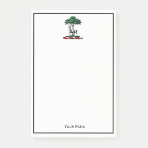 Notas Post-it® Deer Stag por Tree Heraldic Escudo Emblem