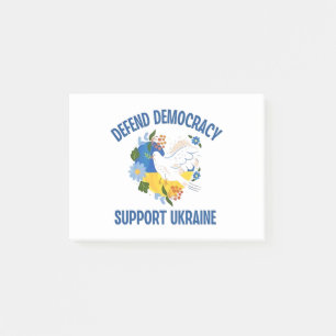 Notas Post-it® Defender la democracia apoyar a Ucrania Estadounid