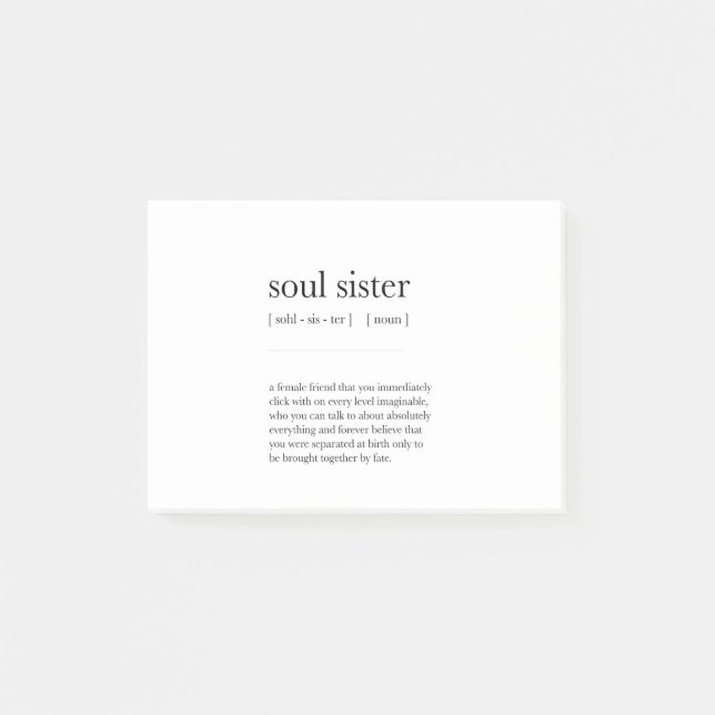 Notas Post-it® definición de hermana alma significa arte dicciona (Anverso)