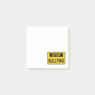 Notas Post-it® Dejar de intimidar al Rótulo amarillo