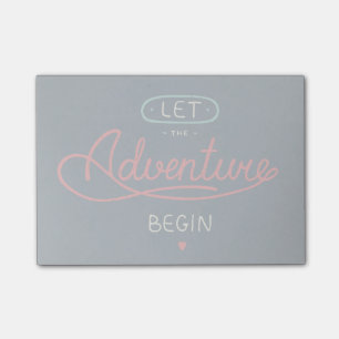Notas Post-it® Deje la aventura comenzar