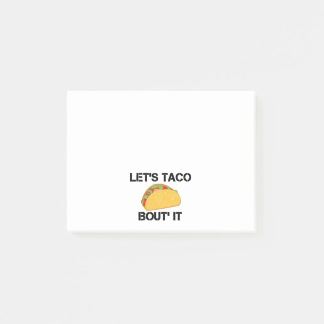 Notas Post-it® Déjenos combate del Taco él (Anverso)
