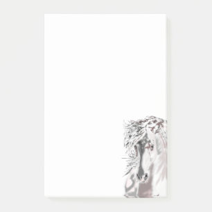 Notas Post-it® del caballo blanco