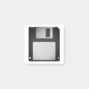 Notas Post-it® Del disco blando en blanco retro peculiar
