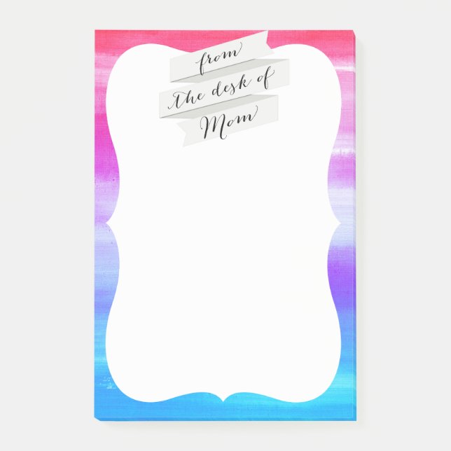 Notas Post-it® del escritorio de mamá 4x6 papel (Anverso)