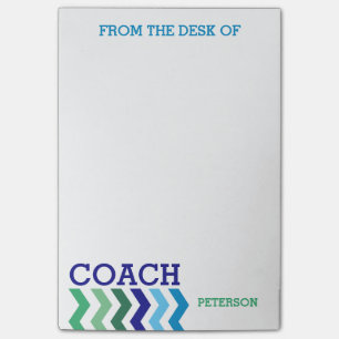Notas Post-it® Del escritorio del coche Chevron masculino de moda