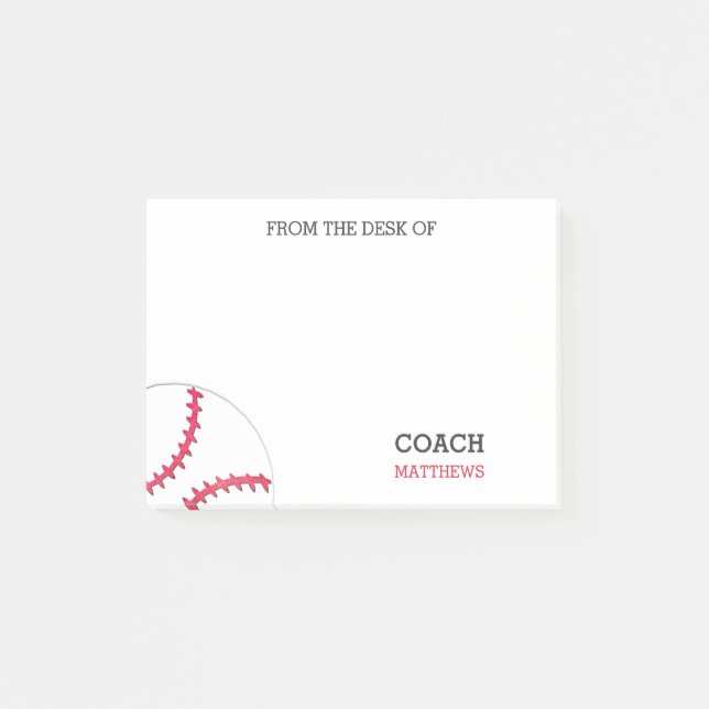 Notas Post-it® Del escritorio del deporte personalizado (Anverso)