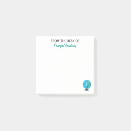 Notas Post-it® Del escritorio del globo personalizado principal