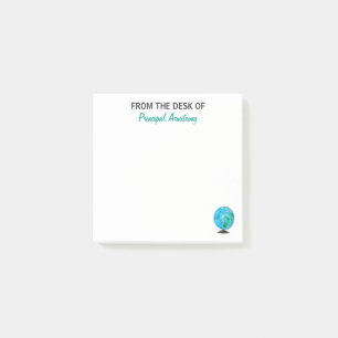 Notas Post-it® Del escritorio del globo personalizado principal