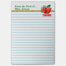 Notas Post-it® Del escritorio del nombre personalizado Apple del