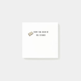 Notas Post-it® del escritorio del profesor