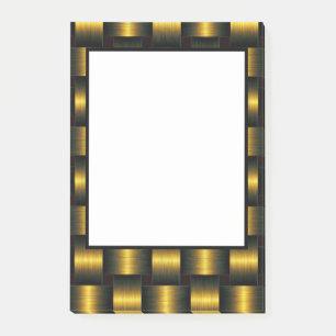 Notas Post-it® del marco dorado negro