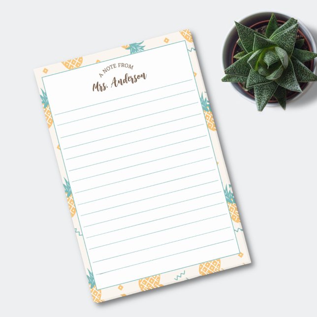 Notas Post-it® Del Mostrador De Cute Girly Pineapple Pattern (Subido por el creador)