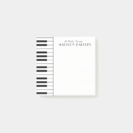 Notas post-it del músico de piano de banda profeso